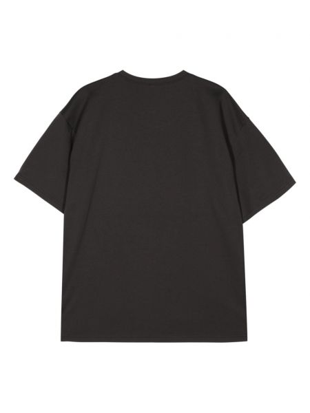 T-shirt aus baumwoll mit rundem ausschnitt Attachment grau