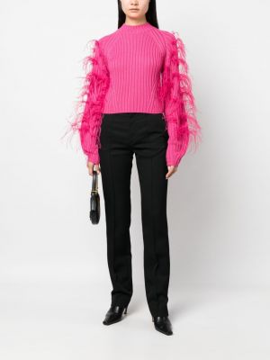 Pullover mit federn Patrizia Pepe pink