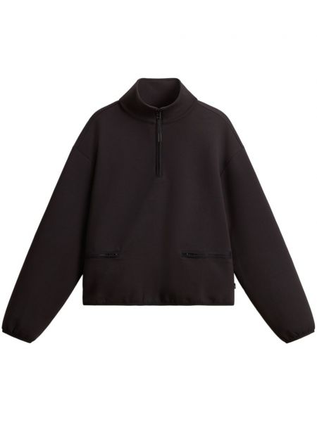 Lynlås kort sweatshirt Woolrich sort