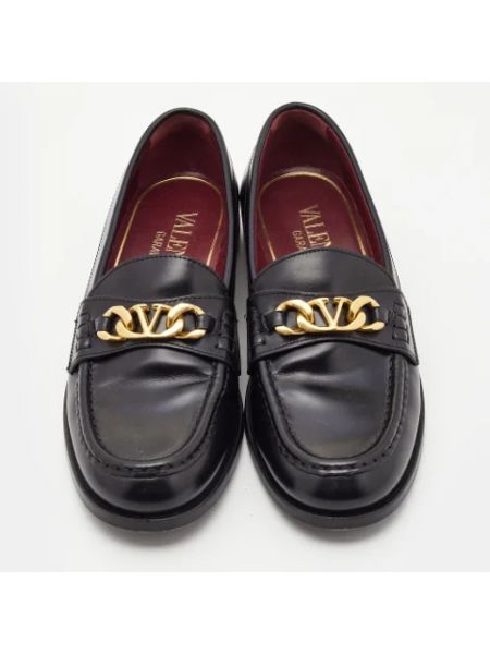 Calzado de cuero retro Valentino Vintage negro