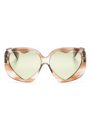 Oversized sluneční brýle se srdcovým vzorem Moschino Eyewear