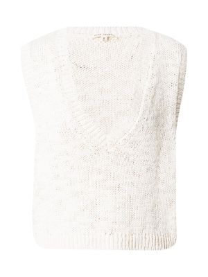 Меланжов пуловер Esmé Studios бяло