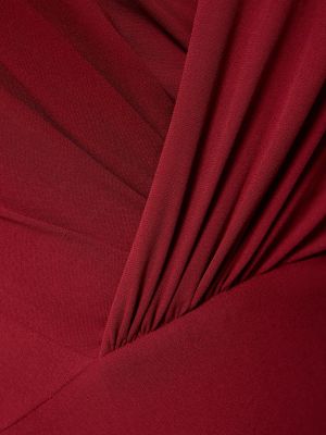 Sukienka midi z wiskozy z dżerseju Alexandre Vauthier czerwona