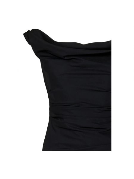 Mini vestido de lana drapeado Armarium negro