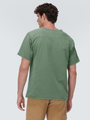 Bombažna majica Erl zelena