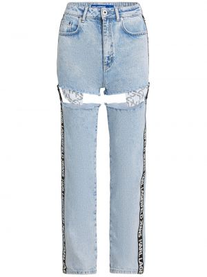 Tiesūs džinsai aukštu liemeniu Karl Lagerfeld Jeans