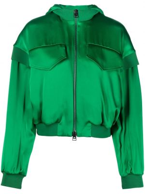 Hedvábná bunda s kapucí Tom Ford zelená