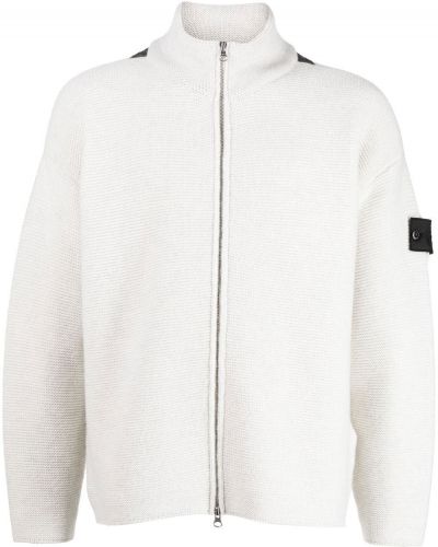 Zip ull lang genser Stone Island Shadow Project hvit