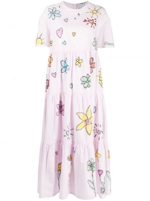 Макси рокля с принт Mira Mikati розово