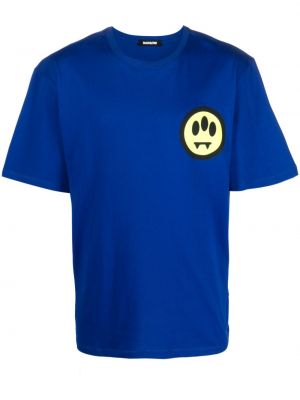 Koszulka bawełniana z nadrukiem Barrow niebieska