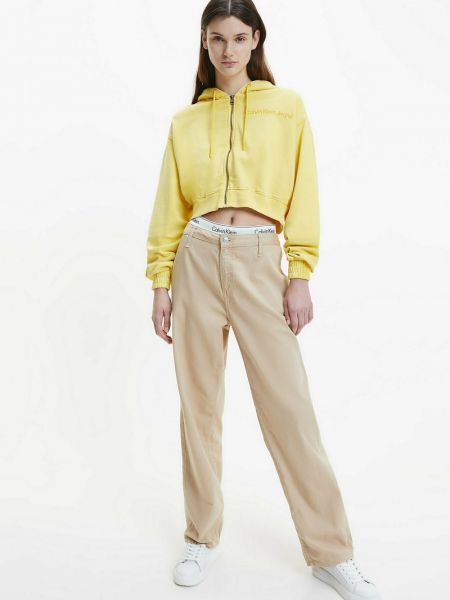 Bluza rozpinana Calvin Klein Jeans żółta