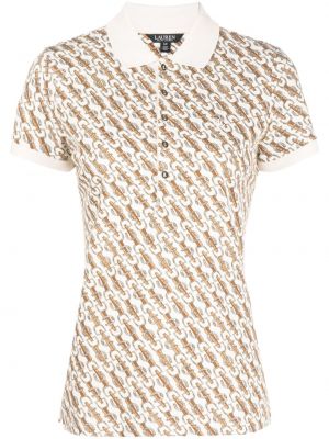 T-shirt aus baumwoll mit print Lauren Ralph Lauren weiß