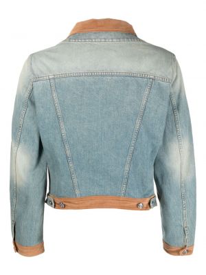 Aksamitna kurtka jeansowa bawełniana Bluemarble