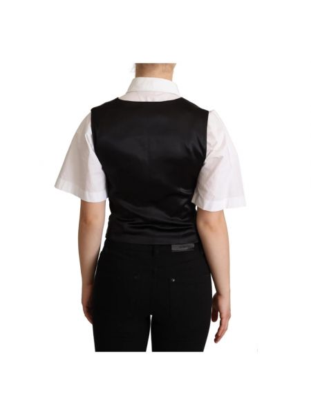 Chaleco con botones sin mangas Dolce & Gabbana negro