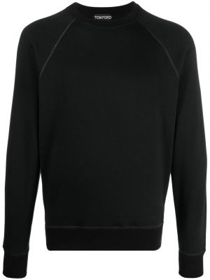 Rund hals bomull sweatshirt Tom Ford svart