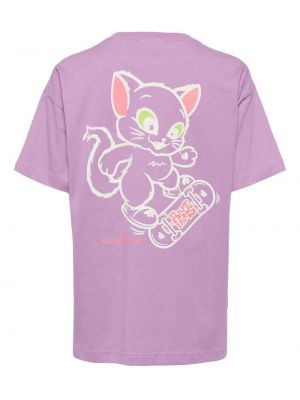T-shirt en coton à imprimé Aape By *a Bathing Ape® violet