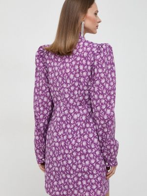 Bavlněné mini šaty Custommade fialové