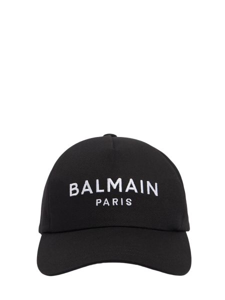 Bomull cap Balmain svart