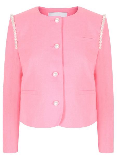 Льняной пиджак Aline розовый