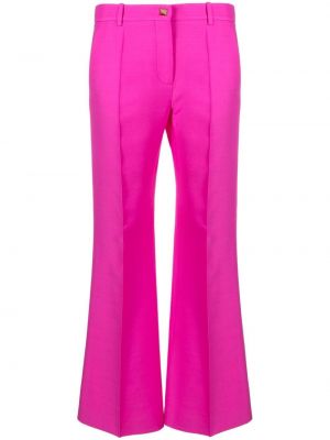 Μάλλινο παντελόνι Valentino Garavani ροζ
