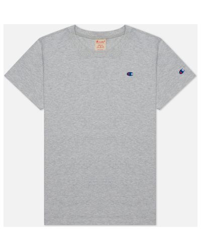 Женская футболка Champion Reverse Weave C Logo Crew Neck Regular Fit,  , размер M - Серый