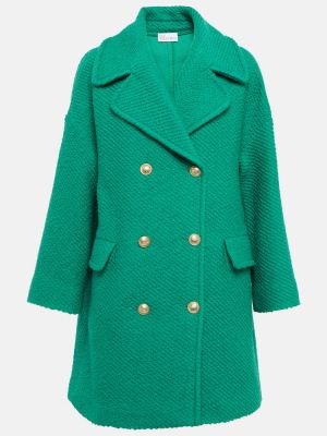 Vlnený krátký kabát Redvalentino zelená