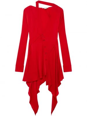 Rochie asimetrică Stella Mccartney roșu