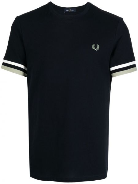 T-shirt med broderi Fred Perry blå