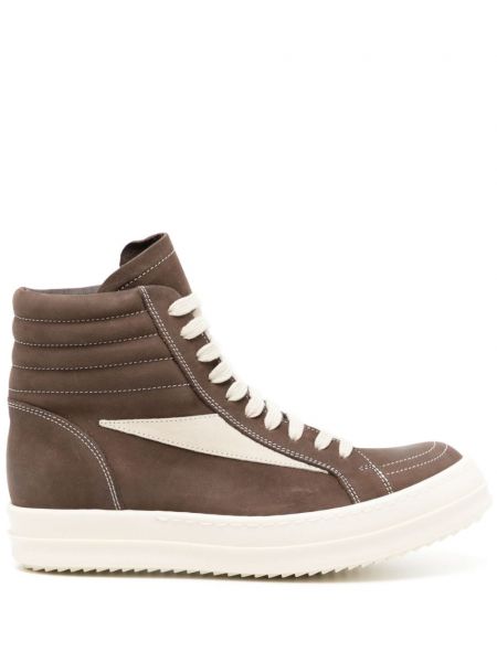 Deri sneaker Rick Owens kahverengi