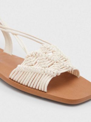 Sandale din piele Allsaints alb