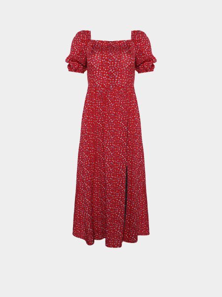 Бавовняна сукня міді Braska червона
