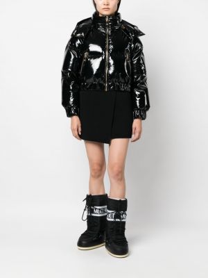 Džinsinė striukė su gobtuvu Versace Jeans Couture juoda
