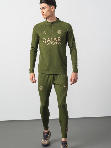 Рубашка слим Nike зеленая