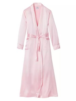 Шелковый халат Petite Plume розовый