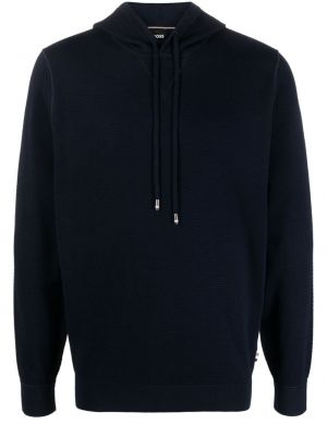 Hoodie i bomull Boss blå