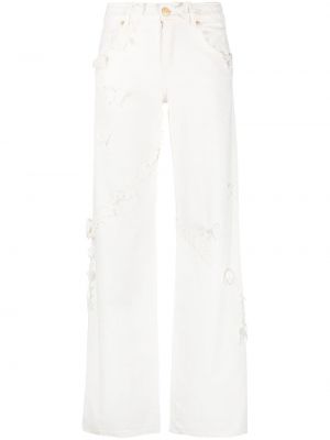 Jeans med applikationer Blumarine vit