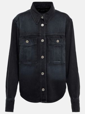 Rifľová košeľa Isabel Marant čierna