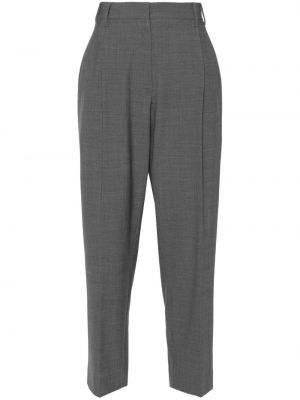 Plisované kalhoty Brunello Cucinelli šedé