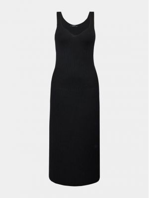 Πλεκτή φόρεμα Gina Tricot μαύρο