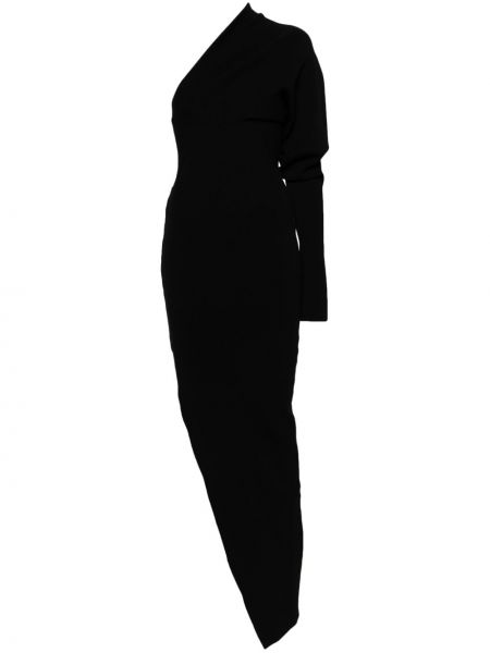 Ασύμμετρη βραδινό φόρεμα Rick Owens μαύρο