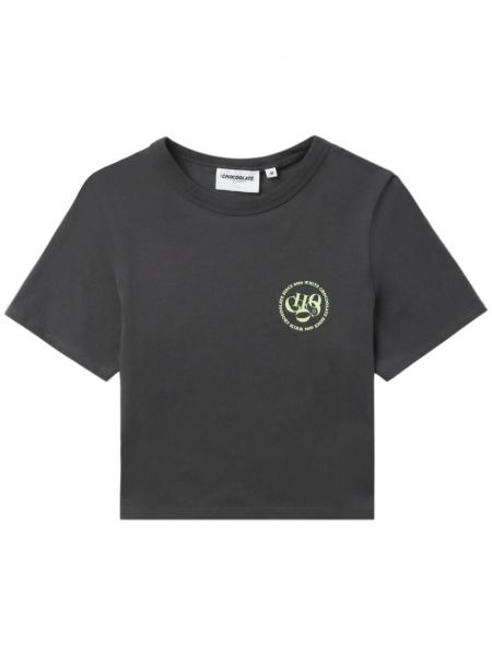 T-shirt mit print Chocoolate grau