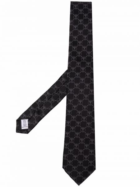 Corbata con estampado Moschino negro