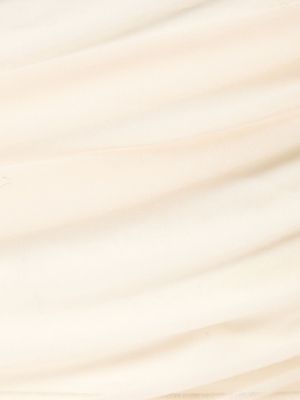Мрежеста миди рокля с дълъг ръкав с кристали Ludovic De Saint Sernin бяло