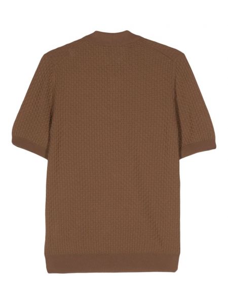 Medvilninis polo marškinėliai Tagliatore ruda