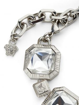 Vėrinys su kristalais Versace sidabrinė