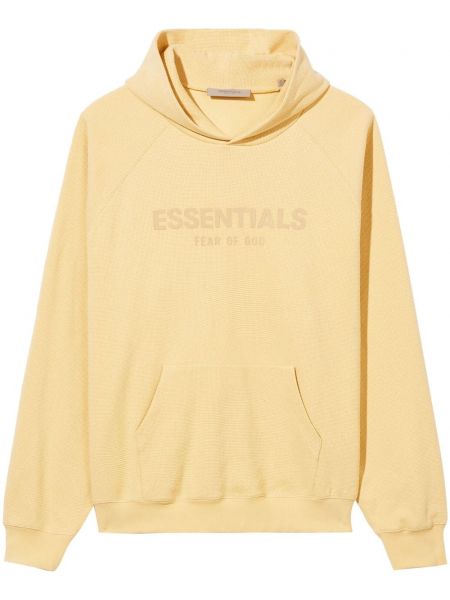 Baskılı uzun kazak Fear Of God Essentials sarı