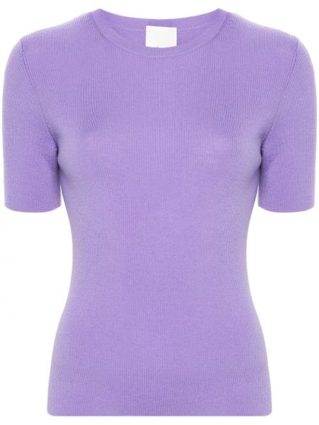 Pletené vlněné tričko Allude fialové