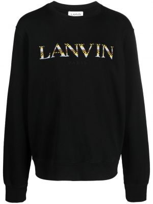 Brodert sweatshirt Lanvin svart