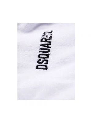 Albornoz con bordado Dsquared2 blanco