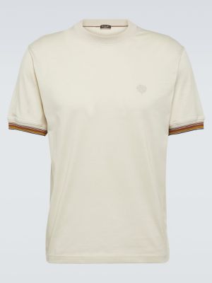 T-shirt di cotone in jersey Loro Piana beige